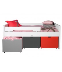 Letto Timo + 3 cassette bianco