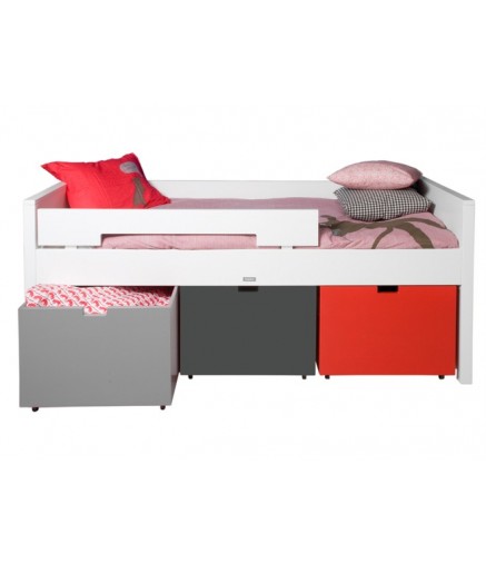 Letto Timo + 3 cassette bianco