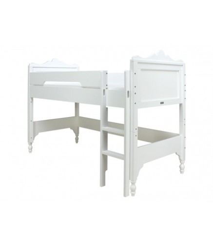 Letto a soppalco basso trasformabile Belle bianco Letto a soppalco basso trasformabile Belle bianco