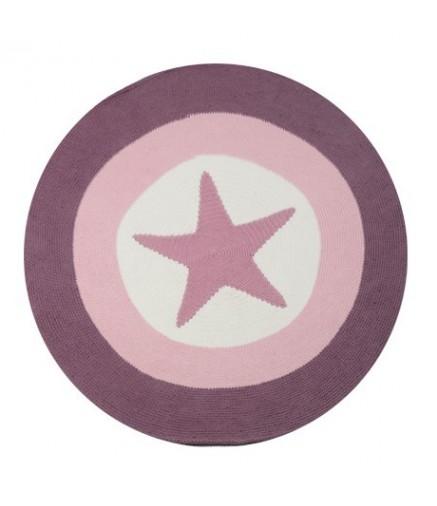 Tappeto Uncinetto Stella Rosa Tappeto Uncinetto Stella Rosa