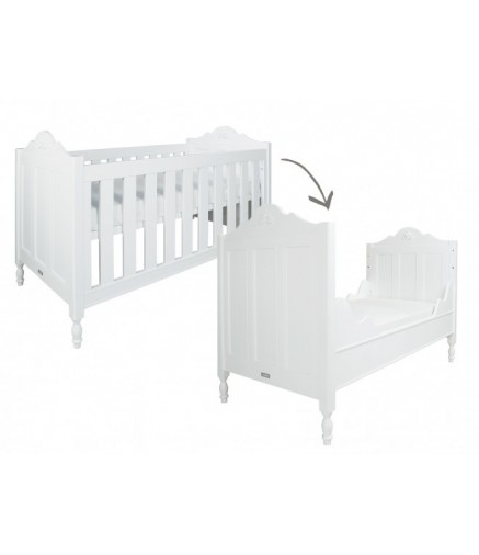 Lettino Bianco Romantic Bopita 70x140 cm Lettino Bianco Romantic Bopita 70x140 cm