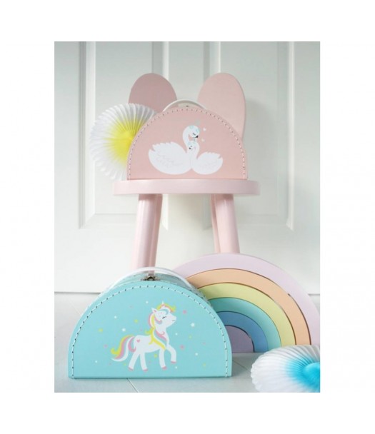 Unicorno Valigetta In Polipropilene Personalizzata Con Nome 27x37cm Con  Maniglia e Chiusura Colorate Abbinate Idea Regalo Scuola Elementari Medie