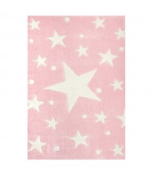 Tappeto Cameretta Bimba Rosa a Stelle