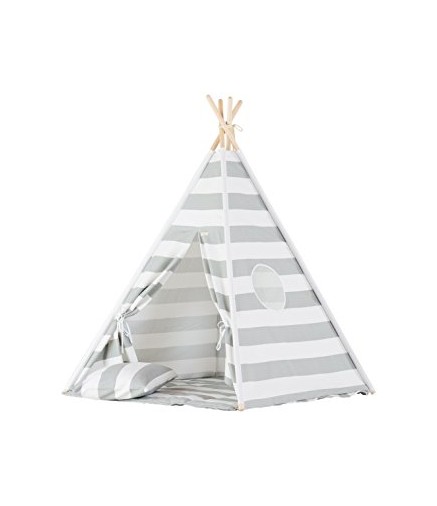 Tenda Tepee a Righe Grigie Tenda Tepee a Righe Grigie