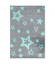 Tappeto per bambini Grigio con Stelle Menta