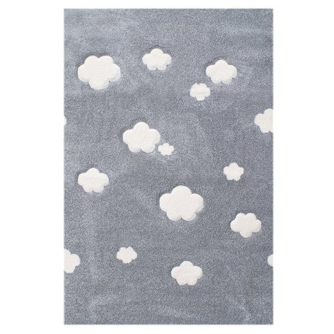 Tappeto Bambini Azzurro a Nuvole Bianche - La Cameretta di Pippi