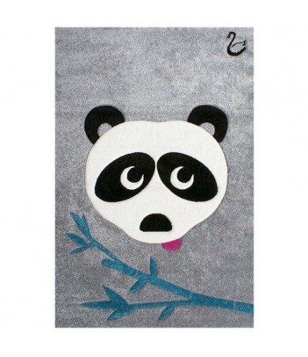 Tappeto Grigio con Panda