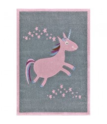 Tappeto Grigio con Unicorno