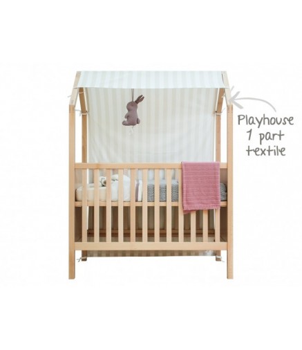 Tenda per Culla My First House Legno/Bianco 60X120 cm Bopita Tenda per Culla My First House Legno/Bianco 60X120 cm Bopita