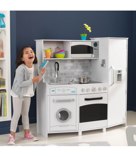 Cucina Giocattolo Grande Con Luci E Suoni In Legno Kidkraft - La