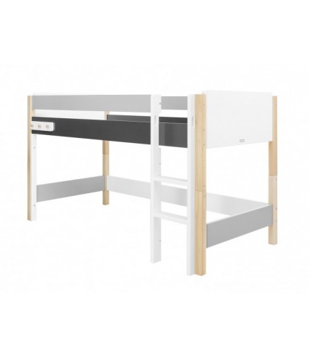 Letto a Castello Jente Combi Bianco con Scaletta Dritta Letto a Castello Jente Combi Bianco con Scaletta Dritta