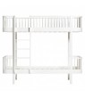 Letto a Castello Wood Scala Frontale Oliver Furniture Bianco