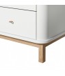 Cassettiera Wood Oliver Furniture Bianca e Rovere